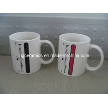 Taza del chage del color, taza impresa etiqueta cambi